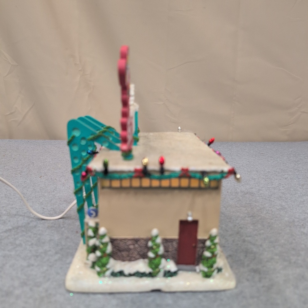 Barneys Bowlarama Lighted Christmas Village Building Retro Bowling Alley Decor - Picture 5 of 10